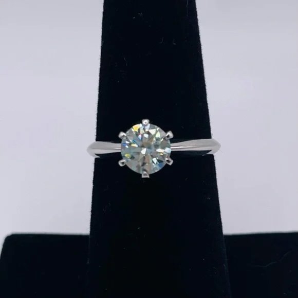1ct Lab Created Blue Diamon Ring - Picture 2 of 9